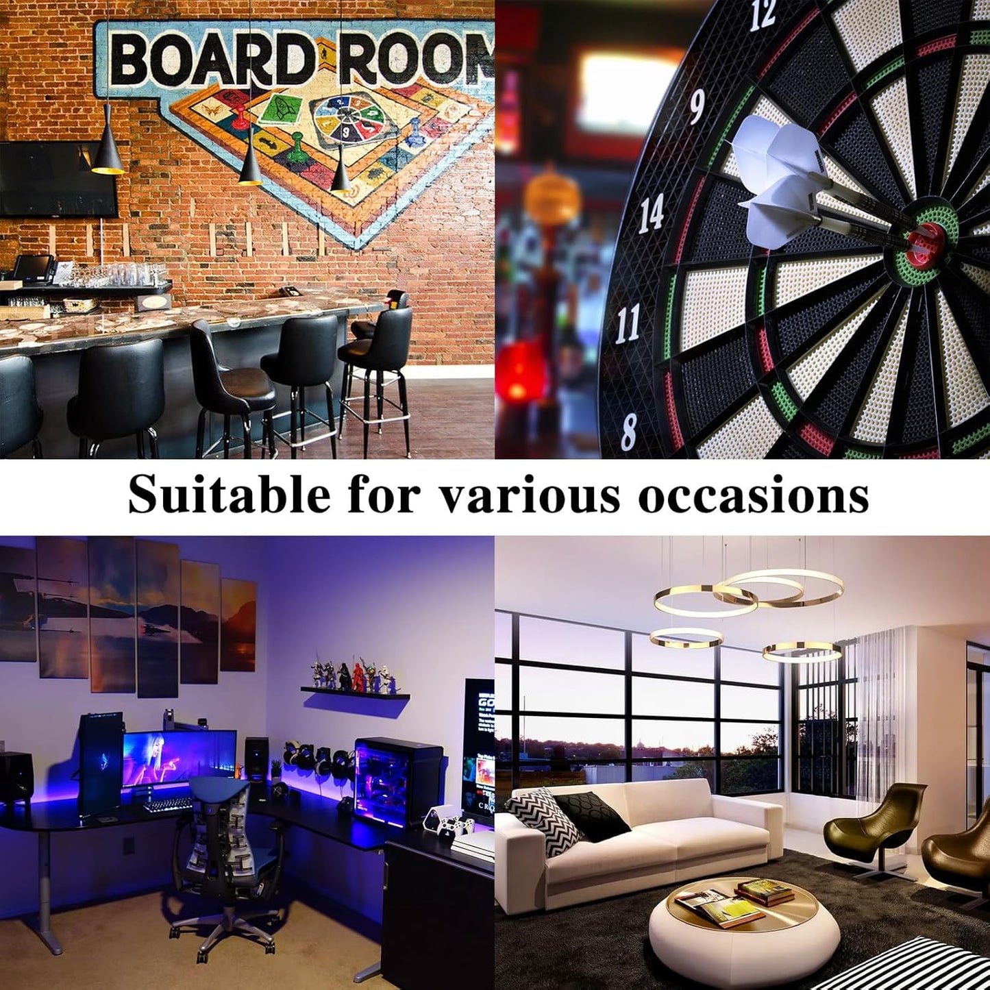 Skiennix Dart Board Wall Protectors - Black Felt Tiles for Cork Dartboard Backing | 36" H x 25" W x 0.5" Thick
