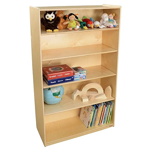 Wood Designs Bookshelf with Adjustable Shelves, 59-1/2"H