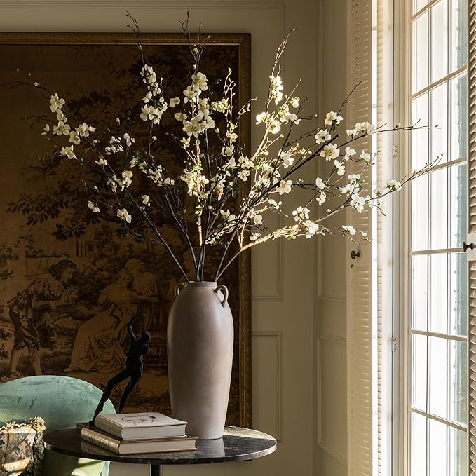 Afloral Artificial Flowers | Cream Artificial Blossom Branch - 57"