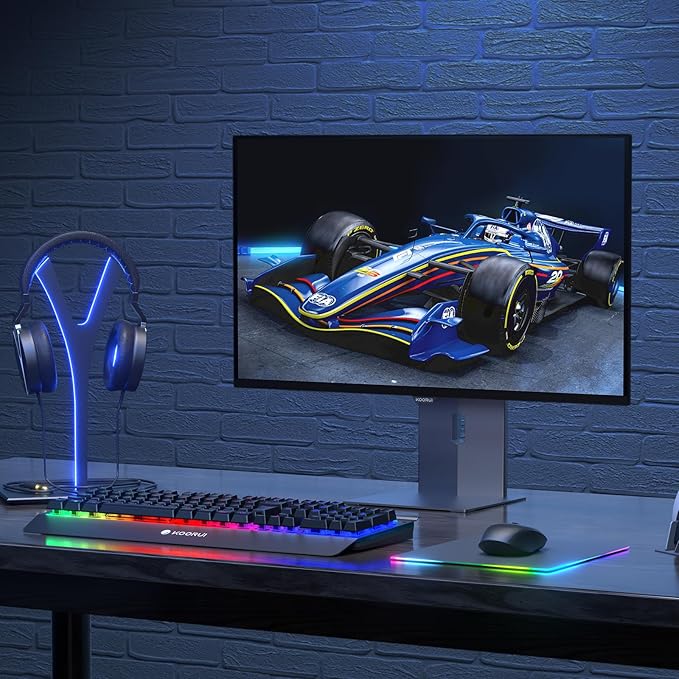 KOORUI 27 inch QD-OLED Gaming Monitor, 240Hz Monitor, 0.03ms, QHD 1440p AdaptiveSync, 99% DCI-P3, HDR True Black 400, Height/Pivot/Tilt/Swivel Adjustability, HDMI & DisplayPort VESA, Black, S2721XO