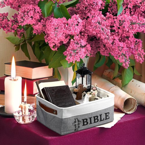 Marsui Bible Storage Basket - Christian Gifts for Women | Perfect for Book Lovers & Teachers
