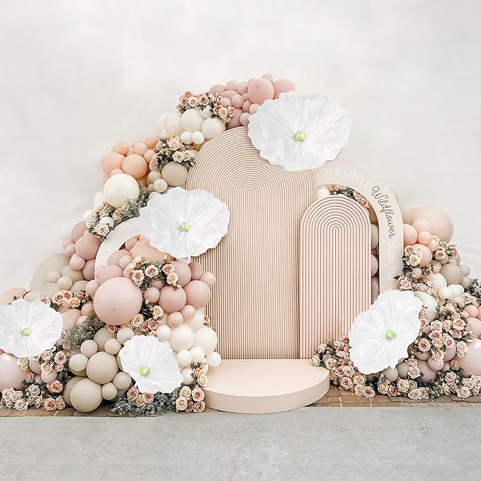White Giant Flowers - 5.58ft Huge Floral Decorations Silk Durable Large Flowers for Christmas Wedding Classroom Decoration Birthday Party Baby Shower Beautify Room-White