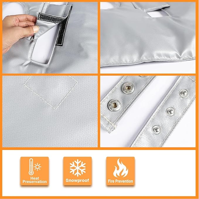 Utheer Thermal Insulated Blanket for Pit Boss Lexington 540 Wood Pellet Grill fits Pit Boss Lexington/Sportsman/Navigator 540/500/550 Grill Smoker Insulation Blanket Accessories PB500NX PB500SP PB550G