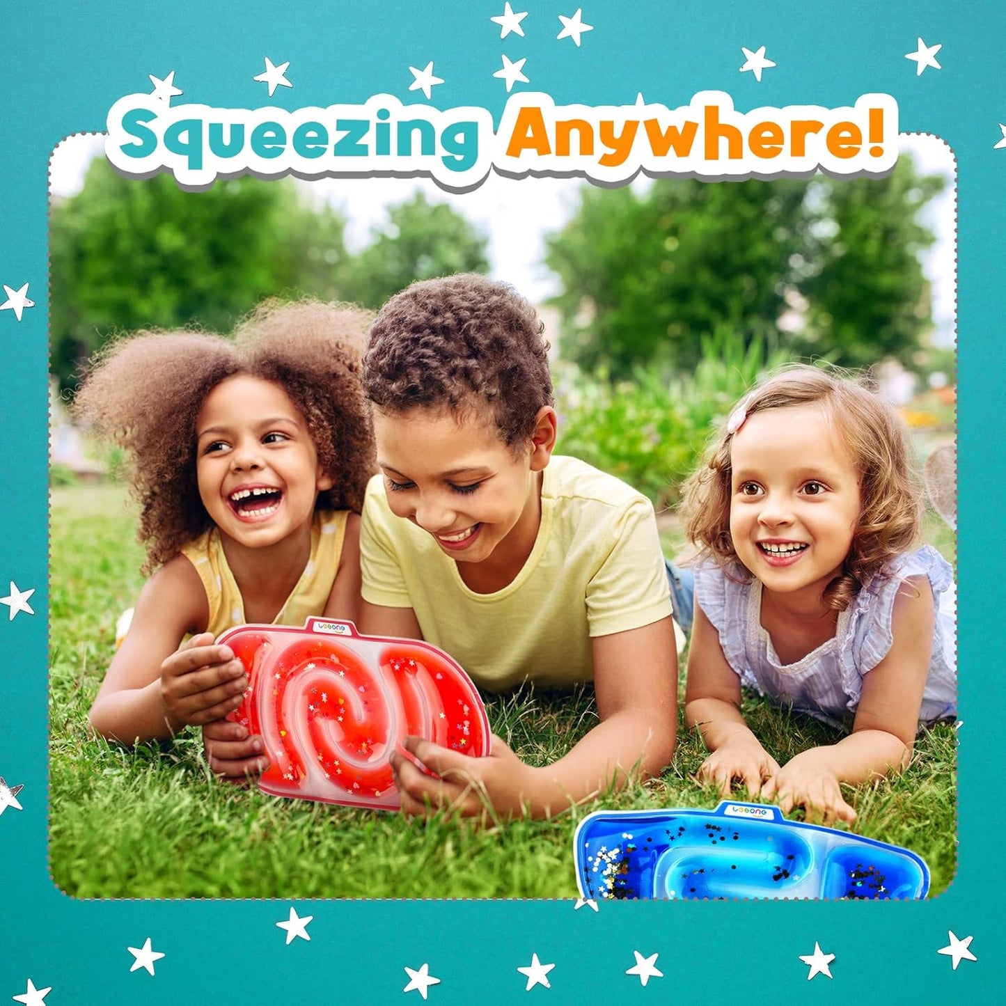 Skiennix Sensory Fidget Toys - 6 Pack Squishy Stress Relief Toys for Kids & Toddlers | Autism & Special Needs