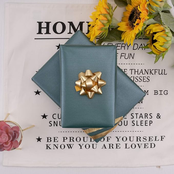 RUSPEPA Green Matte Wrapping Paper - 81.5 Sq Ft - Solid Color Pearly - Lustre Paper Perfect for Wedding,Birthday,Christmas,Baby Shower - 30 inches x 32.8 feet