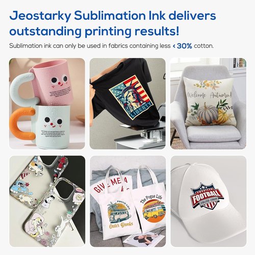 Epson Sublimation Ink Refill Bottles - Compatible with ET Series Printers | 4-Pack for Heat Press Transfer