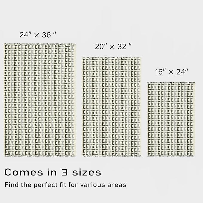 Douceur Boho Bath mat for Bathroom Floor Non Slip, Acrylic Blend Cute Bath Mats with Tassels, Quick Dry Bath Rugs Machine Washable, 24" x 36", Grey