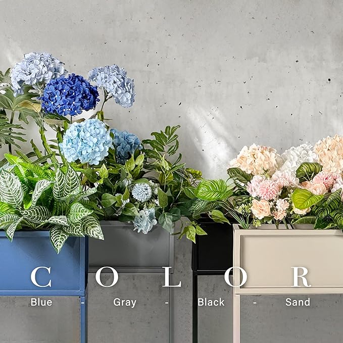 Cocoyard Elevated Planter Box - 28 Inch Durable Raised Garen Bed for Herbs and Flowers - Tall Rectangular Planter for Indoor Plants & Backyard Gardening (Navy, 28" H)