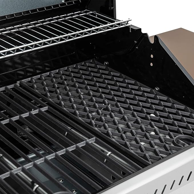 Royal Gourmet GA6402C 6-Burner Propane Gas Grill with Sear Burner and Side Burner, 74,000 BTUs, Cabinet Style Outdoor BBQ Grill for Barbecue Grilling & Backyard Cooking, Coffee