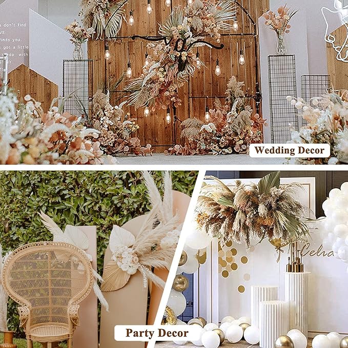 Dried Pampas Grass Decor 115 PCS Dried Plants,Dried Flowers Natural pompas Floral for Wedding, Boho Decor , Home, Rustic Party, Baby Shower Arrangement Centerpiece Table Decorations