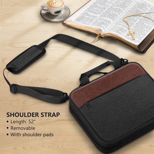 FINPAC Large Bible Cover - Protective Carrying Case with Zipper Pocket & Handle | Ideal Gift for Men & Women
