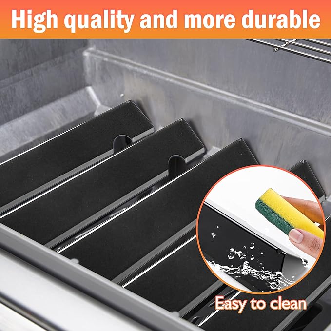 66040 Flavorizer Bars with Heat Deflector for Weber Genesis II 300 /LX 300 Series, Genesis II E-310 E-315 E-335 GS4 Flavor Bars Replacement Parts Genesis II 300 Series LX S-340 II S-310 II S-335