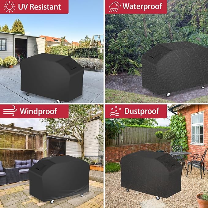 iCOVER 5482 Griddle Cover for Blackstone 36 inch Griddles with Hood, Waterproof Lightweight Polyester Barbecue Covers with Air Vent& Drawstring Flat Top Gas Grills Protection