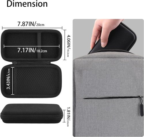 co2CREA Hard Case for Casio Graphing Calculators - Portable Black Storage with Mesh Pocket for Accessories
