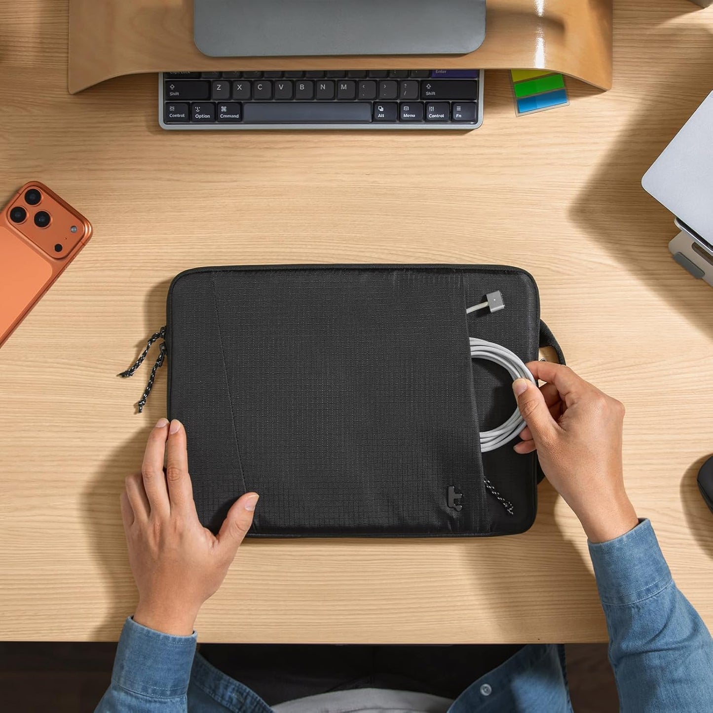tomtoc Slim 360° Protective Laptop Sleeve - Water-Resistant Case for 13" MacBook Air & Pro