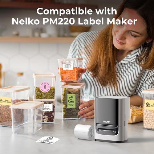 Nelko Thermal Labels - Waterproof Multi-Purpose Sticker Tape | 2'' x 3.15'' (50x80mm) | 100 Self-Adhesive Rolls