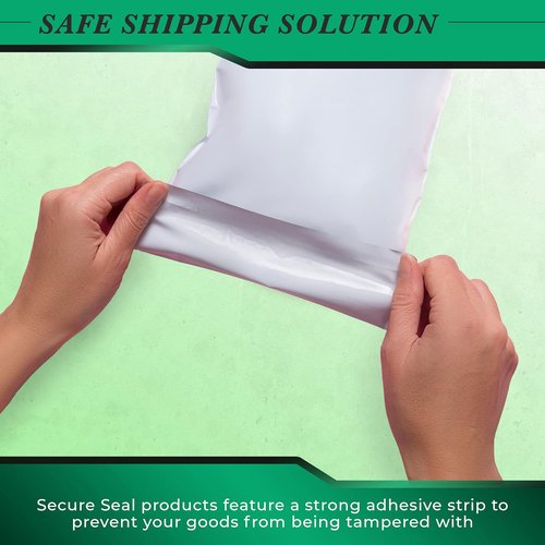 Secure Seal 1000 Pack White Poly Mailers - 10x13 Self-Sealing Shipping Bags | Durable 2 Mil Envelopes