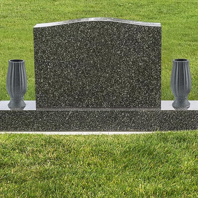 bocola Cemetery Vase with Metal Spike -Headstones Flower Holder with Drainage Hole for Artificial Flowers- Grave Decorations Memorials Sympathy for Loss of Loved Ones