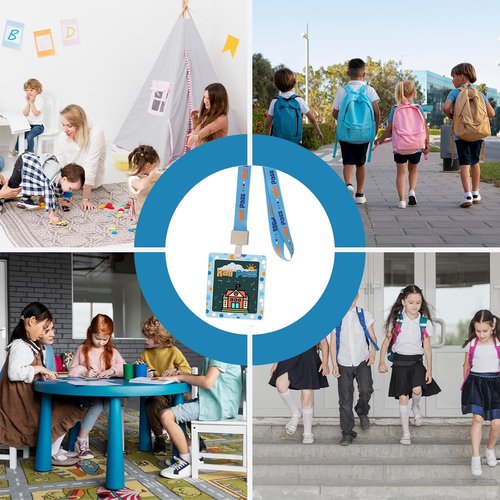 Hall Pass Lanyards - Unbreakable Classroom Passes Set for Students & Teachers | 10 Pack