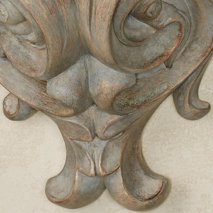 Touch of Class Clareville Gray Acanthus Leaf Wall Shelf