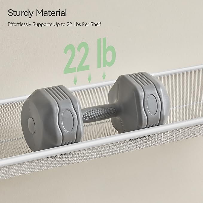 Nunsino Shoe Rack,12 Tier Metal Shoe Organizer,Max Holds 60 Pairs,Heavy Duty Shoes Shelf for Garage, Entryway, Closet,White