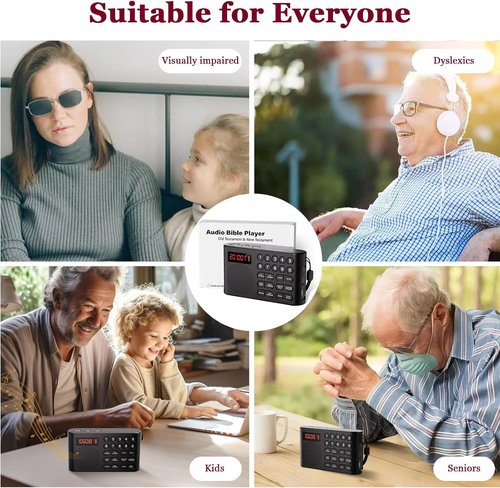 KJV Audio Bible Player - King James Version Talking Bible with 26H Playtime | Perfect Gift for Seniors & Visually Impaired