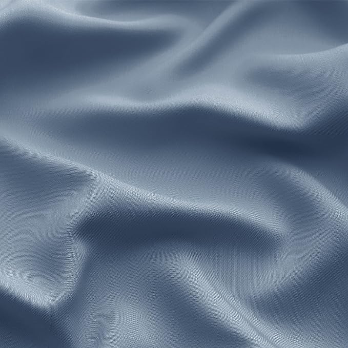 Bedsure King Size Sheets Set, Cooling Sheets for Hot Sleepers, Rayon Derived from Bamboo, Breathable & Soft, Deep Pocket Up to 16 Inches, Hotel Luxury Silky Bedding, Dusty Blue