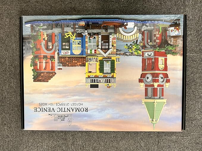 Venice Main Street Building Set for Adults, 2155 PCS City House Building Block Kit with Light Flower Shop Pizzeria, Christmas Home Decor Architecture Model Gift for Women Men Teen Girl 10+