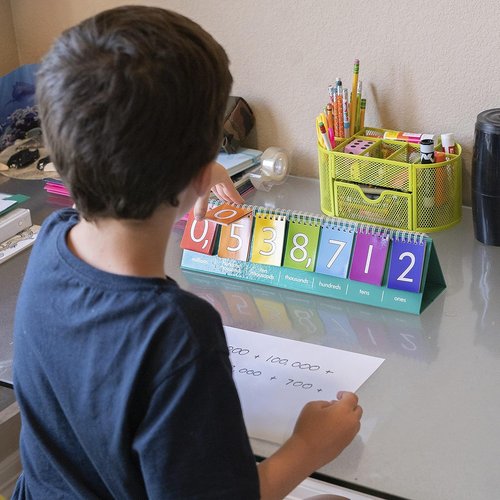 Edxeducation Student Place Value Flip Chart - Double-Sided Millions with Whole Numbers & Decimals