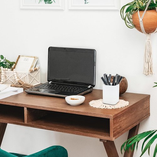 KIBAGA Aesthetic Pen Holder - Modern Concrete Desk Organizer for Office Supplies | Stylish & Functional