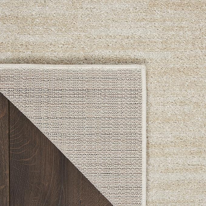 Nourison Home Nourison Essentials Ivory Beige 2'2" x 14' Area Rug - Easy Clean, Non Shedding, Bed Room, Living Room, Dining Room, Kitchen (14' Runner)