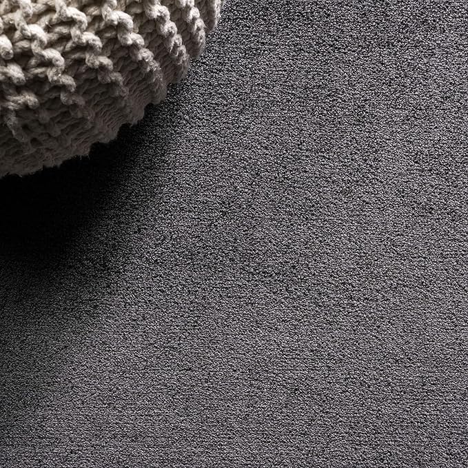 JONATHAN Y Haze Solid Low-Pile Black Indoor Area Rug 10x14, Coastal,Bohemian,Minimalist,Classic, Easy-Cleaning for Living Room,Bedroom,Kitchen,Pet Friendly,Non-Shedding (SEU100I-14)