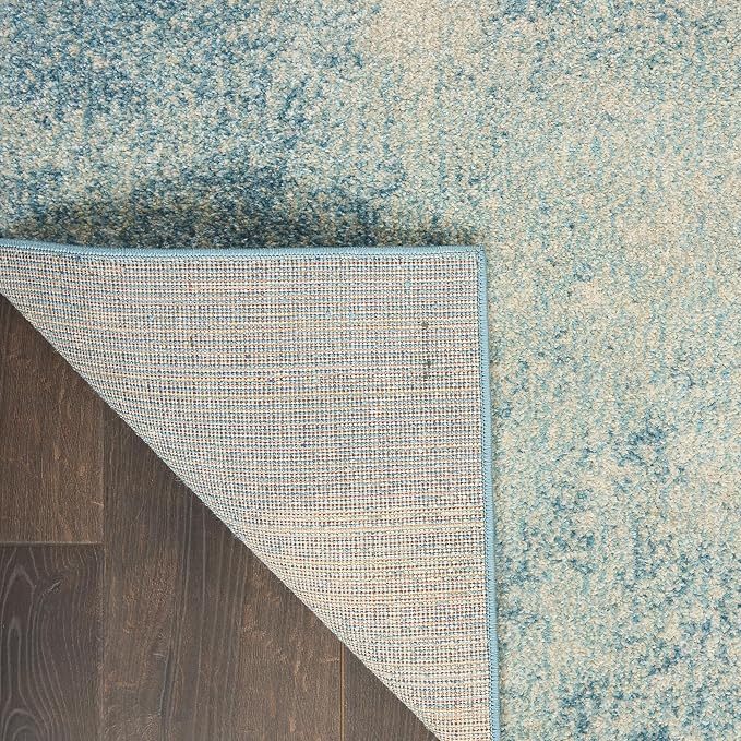 Nourison Home Passion Navy/Light Blue 3'9'' x 5'9'' Area-Rug, Modern, Abstract, Easy-Cleaning, Non Shedding, Bed Room, Living Room, Dining Room, Kitchen, (4' x 6')