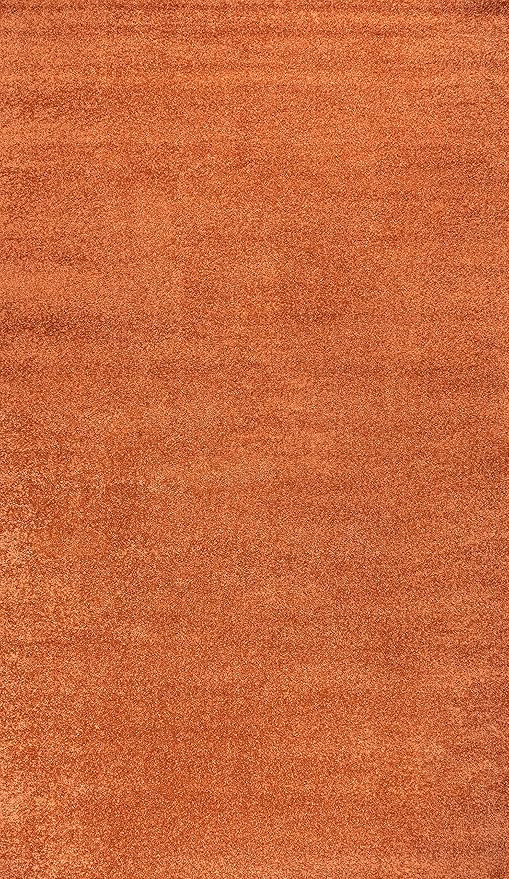 JONATHAN Y Haze Solid Low-Pile Orange Indoor Area Rug 10x14, Coastal,Bohemian,Minimalist,Classic, Easy-Cleaning for Living Room,Bedroom,Kitchen,Pet Friendly,Non-Shedding (SEU100M-14)