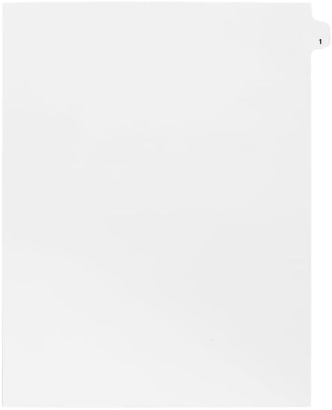 Exhibitindexes® Side Number Tabs - AVE Style Bold Font - Pack of 25