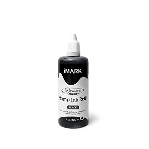 iMARK Premium Refill Ink for Self-Inking Stamps, Daters and Stamp Pads (4 oz, Black)