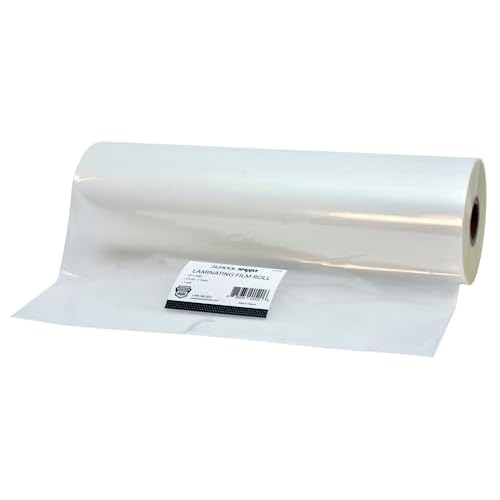 School Smart Laminating Film Roll, 12 Inches x 500 Feet, 1.5 mil Thick,1 core, High Gloss