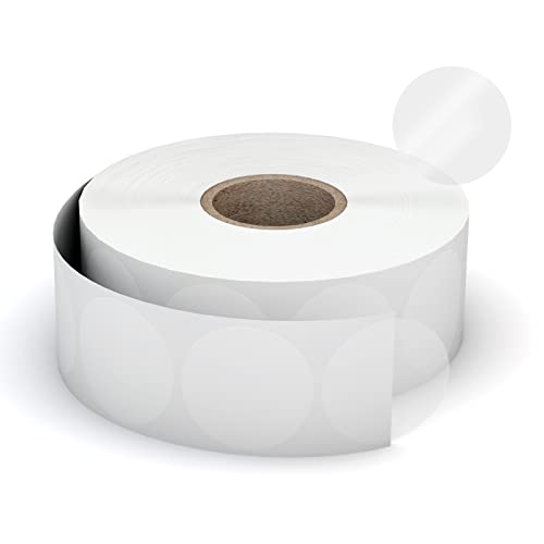 Misofuki Clear Circle Stickers for Sealing 2 inch (500 Pcs), Transparent Self-Adhesive Seals for Envelope, Cosmetic Box, Gift Bag, Mail, PVC Material, Round Wafer Package Seals