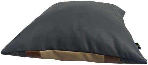 D DOLLY LAMB Lambskin Leather Pillow Cover - Sofa Cushion Case - Decorative Throw Covers for Living Room & Bedroom, 18x18 Inches - Multi Color 02 Pack of 2
