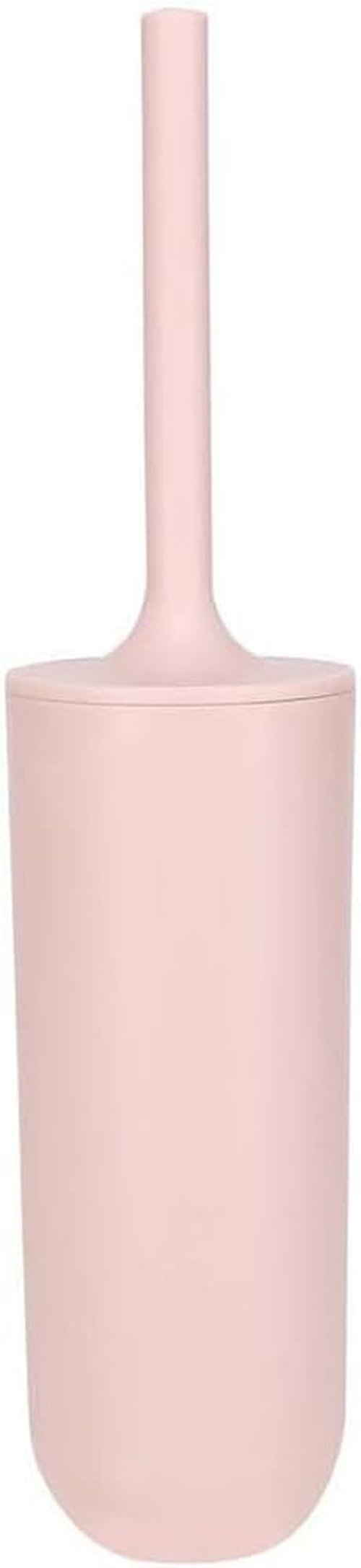 iDesign Cade Toilet Bowl Brush Set - Blush Bathroom Cleaning Tool with Holder (2 Pack)