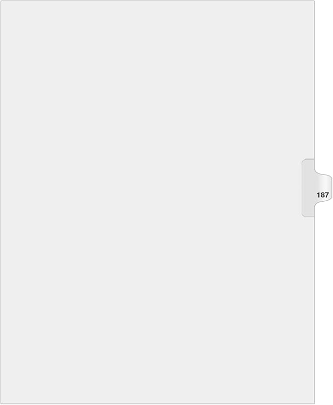 Exhibitindexes® Side Number Tabs - AVE Style Bold Font - Pack of 25