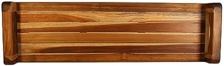 EcoDecors, 29 inch, with LiftAid Handles, Bath Tray for Tub, Bath Tub Tray Wood, Bathtub Table, Caddy for Bathtub in Natural Teak