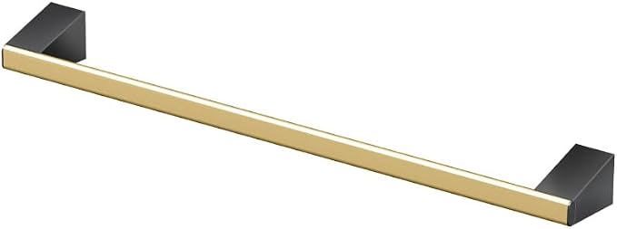 Gatco 5671 A-Line Towel Bar, 18 Inch, Brushed Brass Matte Black Combo