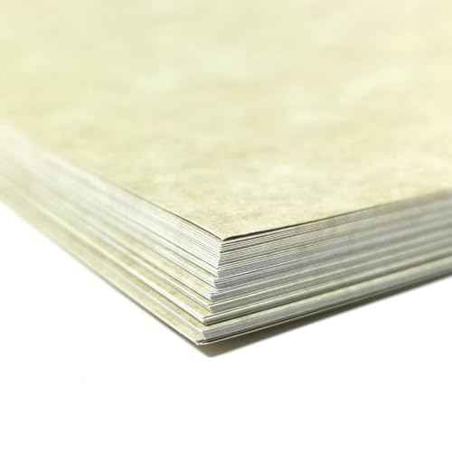 60 Sheets Parchment Paper for Certificates, 8.5" x 11", 100 GSM Double-Sided Stationery Paper for Resumes & Diplomas, Printer-Friendly (Ivory)