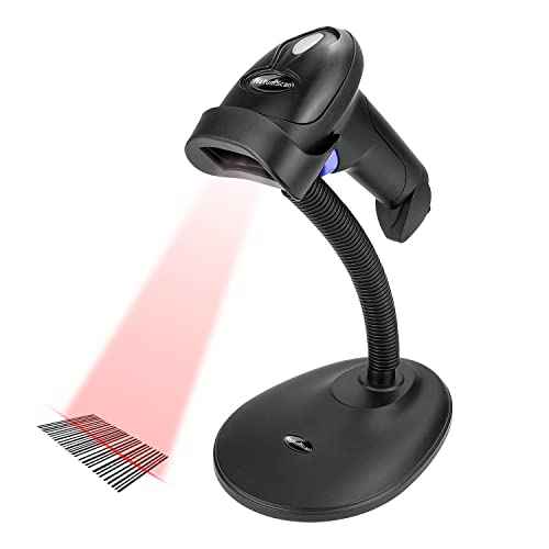 NetumScan Bluetooth CCD Bar Code Scanner with Stand, 3-in-1 Handheld Automatic 1D Barcode Reader Barcode Scanner for Computer, Tablet, iPhone, iPad, Android