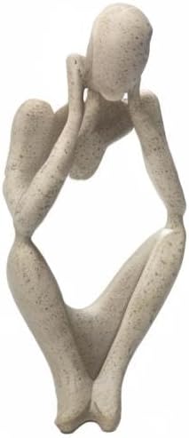 prosfalt Sandstone Resin Thinker Style Abstract Sculpture Statue Collectible Figurines Home Office Bookshelf Desktop Decor(Sandstone - think Deeply)