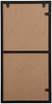 Elegant Decor Monet Home Office Decorative Rectangle Framed Wall Mirror, 28" L x 14" H - Black