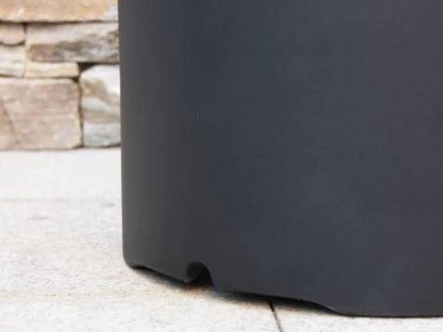 AMS Fireplace | Elementi 20lb Propane Tank Cover (Cylinder - Dark Grey) | Handcrafted Glass-Fiber Reinforced Concrete, Dark Grey Color, Round Shape, Size - 15.7 x 15.7 x 20 inches | Use as End Table