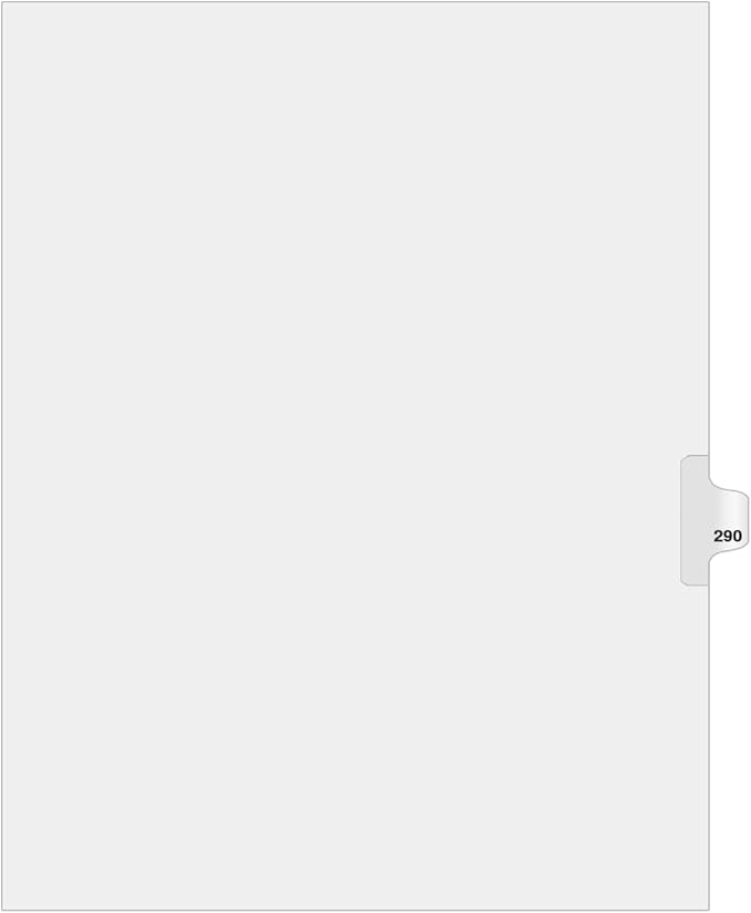 Exhibitindexes® Side Number Tabs - AVE Style Bold Font - Pack of 25