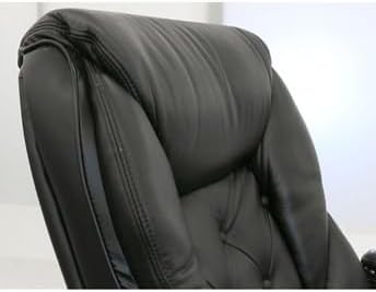NBF Kingston Standard Executive Office Chair Desk Chair - Ergonomic Chairs with Adjustable Gas Lift and Tilt - Modern Office Chair with Dual Wheel Casters - Faux Leather Chair (Black, Mahogany)